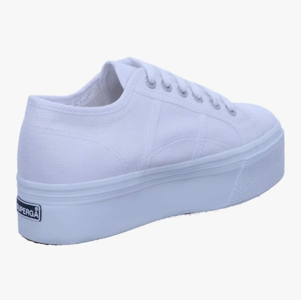Superga | 2790 Cotw Platform Cotton Canvas Sneakers In True White Size EU42 NWB!